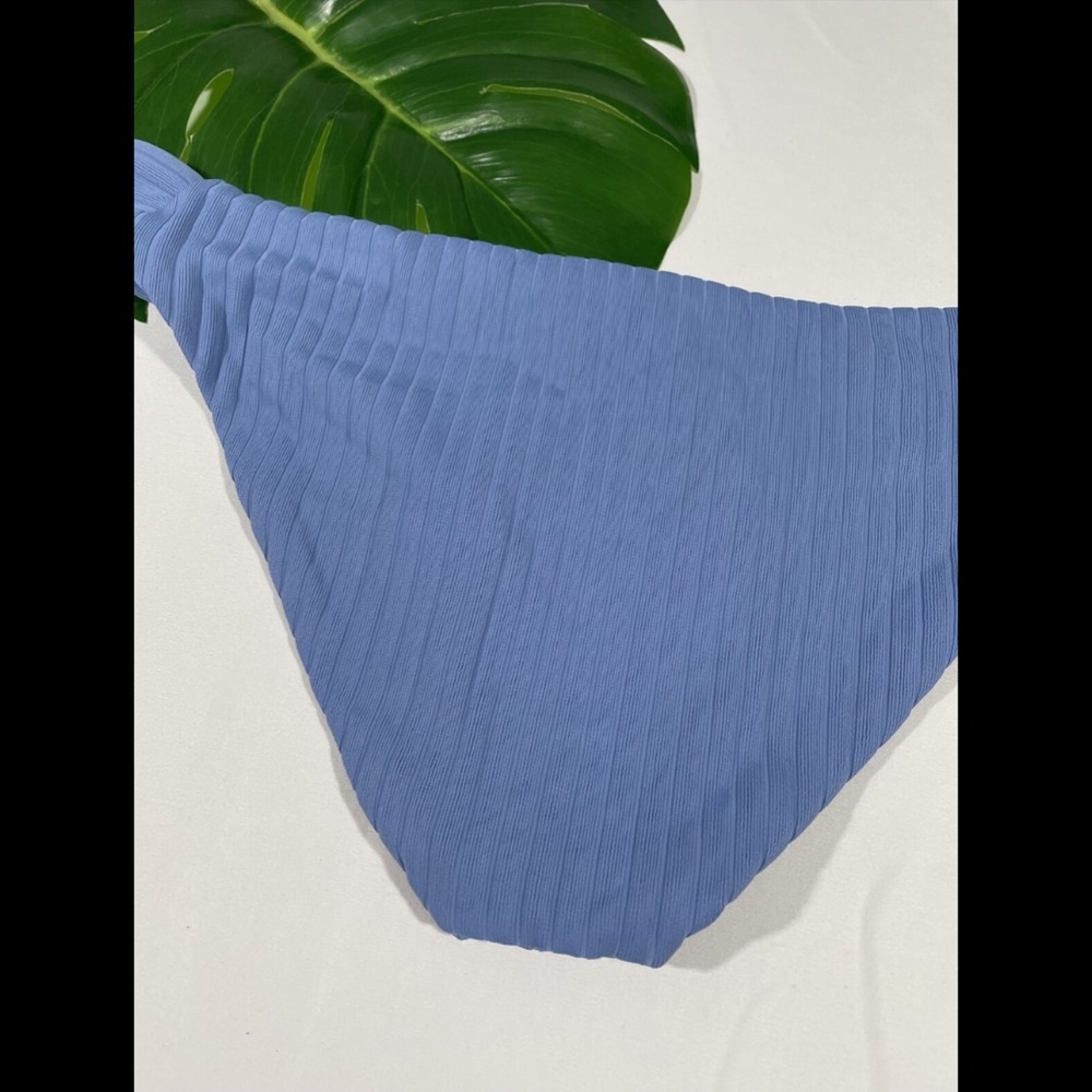 NWT‎ Becca Loreto Ribbed Bikini Bottoms in Mist Blue [SZ Large ] - Picture 10 of 10